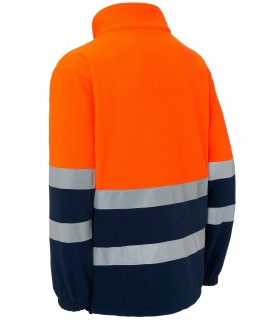 Forro Polar 4750. Monza. Alta visibilidad naranja y marino espalda.