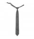 Corbata 3266 con nudo de pala estrecha Arpillera. Gris detalle. Garys