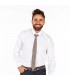 Corbata 3266 con nudo de pala estrecha Arpillera. Marrón. Garys