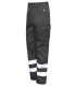 Pantalón 1142 Monza con dos bandas reflectantes color gris