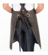 Delantal 1554 con peto MONTE de polipiel. Gris detalle 2. Garys