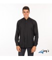 Camisa 2960 manga larga de Caballero con cuello Mao. REDLINE. Negro pecho. Garys