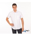 Camisa 2951 manga corta de Hombre. REDLINE. Blanco pecho. Garys