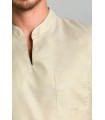 Casaca sanitaria manga corta 8001824 de hombre con cuello mao. cuello Dyneke