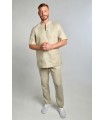 Casaca sanitaria manga corta 8001824 de hombre con cuello mao. 1 Dyneke