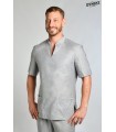 Casaca sanitaria manga corta 8001844 de hombre con cuello mao. 3 Dyneke