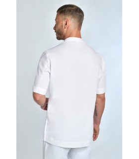 Casaca sanitaria manga corta 8001900 de hombre con cuello mao. espalda Dyneke