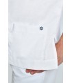 Casaca sanitaria manga corta 8001900 de hombre con cuello mao. bolsillo Dyneke