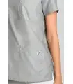 Casaca sanitaria de mujer con cuello mao 8011844 de Manga corta. bolsillo Dyneke