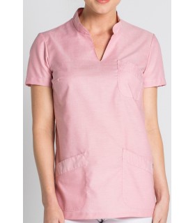 Casaca sanitaria de mujer con cuello mao 8011502 de Manga corta. 2 Dyneke