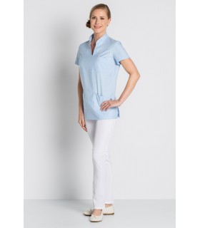 Casaca sanitaria de mujer con cuello mao 8011511 de Manga corta. 1 Dyneke