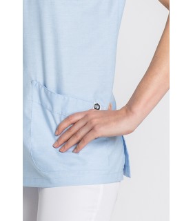 Casaca sanitaria de mujer con cuello mao 8011511 de Manga corta. 2 Dyneke