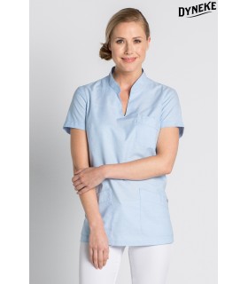 Casaca sanitaria de mujer con cuello mao 8011511 de Manga corta. 3 Dyneke