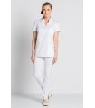 Casaca sanitaria de mujer con cuello mao 8011900de Manga corta. 2 Dyneke
