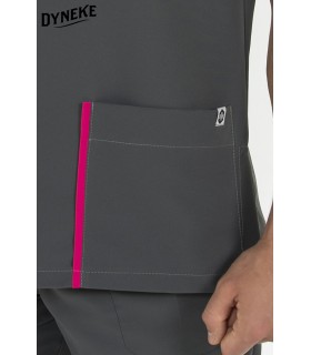 Casaca sanitaria de hombre manga corta 8022584 microfibra. bolsillo Dyneke