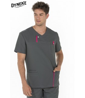 Casaca sanitaria de hombre manga corta 8022584 microfibra. 2 Dyneke