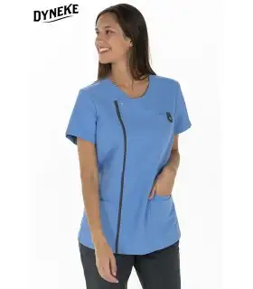 Casaca sanitaria de mujer manga corta 8023574 microfibra. 2 Dyneke