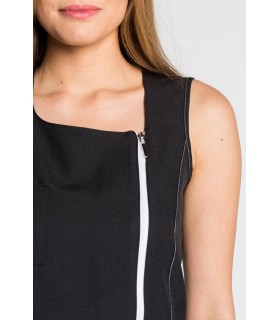 Casaca de estética sin mangas de mujer 8053725 cierre cremallera. cuello  Dyneke