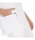 Casaca sanitaria de hombre HÉCTOR 6132 de microfibra Elastik. Blanco detalle. Garys