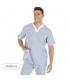 Casaca Sanitaria ALEX 6123 con tejido Oxford. Celeste. Garys