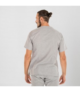 Casaca Sanitaria ANDRE 6131 con tejido Oxford. Gris espalda. Garys