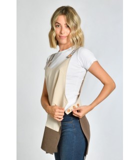Casulla bicolor de estética y servicios de mujer 8076381. Talla única. lateral Dyneke