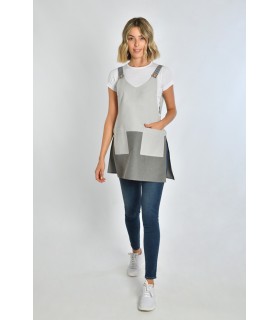 Casulla bicolor de estética y servicios de mujer 8076382. Talla única. 2 Dyneke