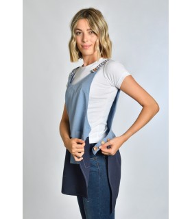 Casulla bicolor de estética y servicios de mujer 8076384. Talla única. lateral Dyneke