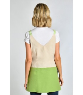 Casulla bicolor de estética y servicios de mujer 8076385. Talla única. Dyneke