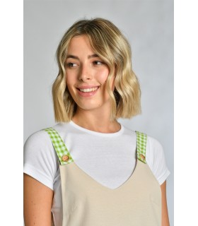 Casulla bicolor de estética y servicios de mujer 8076385. Talla única. cuello Dyneke