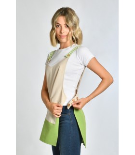 Casulla bicolor de estética y servicios de mujer 8076385. Talla única. lateral Dyneke