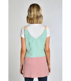 Casulla bicolor de estética y servicios de mujer 8076386. Talla única. Dyneke