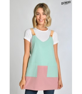 Casulla bicolor de estética y servicios de mujer 8076386. Talla única. frente Dyneke