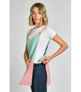 Casulla bicolor de estética y servicios de mujer 8076386. Talla única. lateral Dyneke
