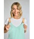 Casulla bicolor de estética y servicios de mujer 8076386. Talla única. cuello Dyneke