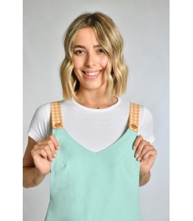 Casulla bicolor de estética y servicios de mujer 8076386. Talla única. cuello Dyneke