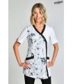 Casaca sanitaria y de estética de mujer estampada 8079570 manga corta. 3 Dyneke