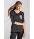 Camiseta de estética y servicios de mujer 8113827. Bolsillos metalizados. Dyneke