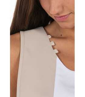 Casulla de estética y servicios de mujer 8158570. Talla única. cuello Dyneke