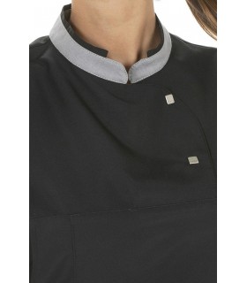 Casulla de estética y servicios de mujer 8159571. Microfibra. cuello Dyneke