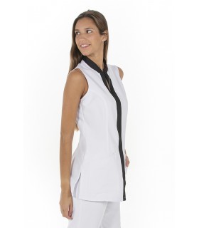 Casaca microfibra de estética de mujer 8160570. Cuello mao. lateral Dyneke