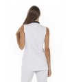 Casaca microfibra de estética de mujer 8160570. Cuello mao. Espalda Dyneke
