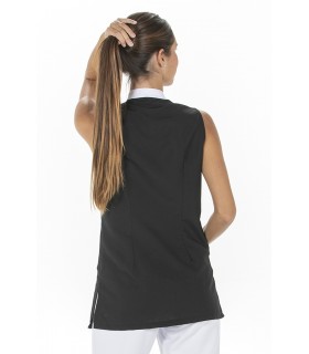 Casaca microfibra de estética de mujer 8160571. Cuello mao. Espalda Dyneke