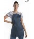 Delantal con peto de mujer