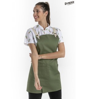 Delantal de hostelería de mujer con peto reforzado 8165469. Dyneke