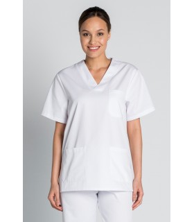 Casaca sanitaria unisex 8204700 en manga corta. 2 Dyneke
