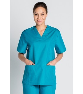 Casaca sanitaria unisex 8204884 en manga corta. Dyneke