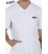 Casaca sanitaria de hombre 8210583 en manga corta. Microfibra. cuello Dyneke