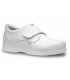 Zapato sanitario antideslizante con cierre de velcro Neón. Feliz caminar Blanco 2