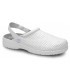 Zueco sanitario antideslizante con correa ajustable Zeta. Feliz caminar Blanco 2